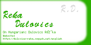 reka dulovics business card